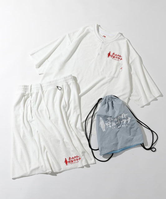 FREAK'S STORE x SAUVENIR x KANNAIGI pile indoor wear Setup with knapsack 限定口袋短袖套裝組(附背包)