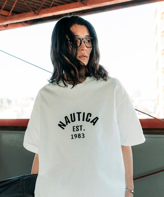 NAUTICA Felt Patch Arch Logo S/S Tee 毛氈拱形LOGO短袖T恤上衣