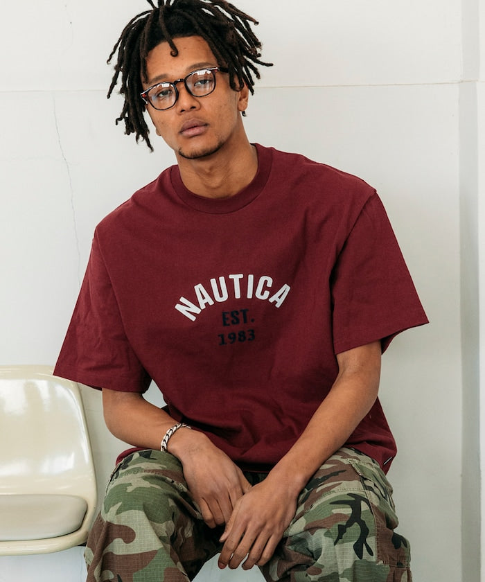 NAUTICA Felt Patch Arch Logo S/S Tee 毛氈拱形LOGO短袖T恤上衣