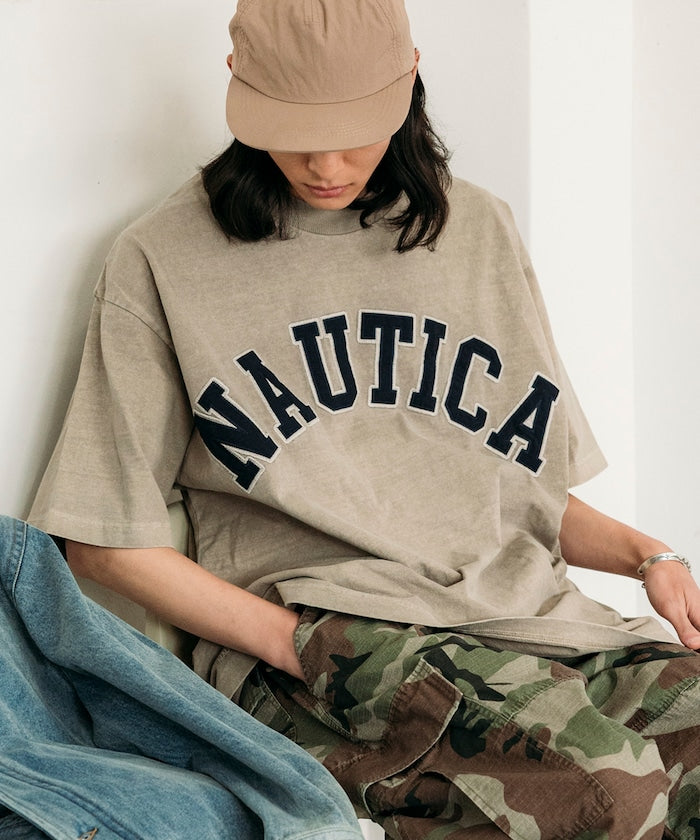 NAUTICA Pigment Dyed Arch Logo S/S Tee 復古染色拱形LOGO短袖T恤上衣