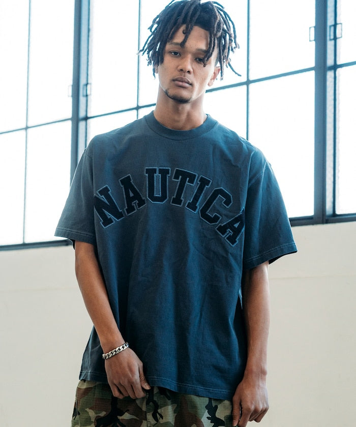 NAUTICA Pigment Dyed Arch Logo S/S Tee 復古染色拱形LOGO短袖T恤上衣