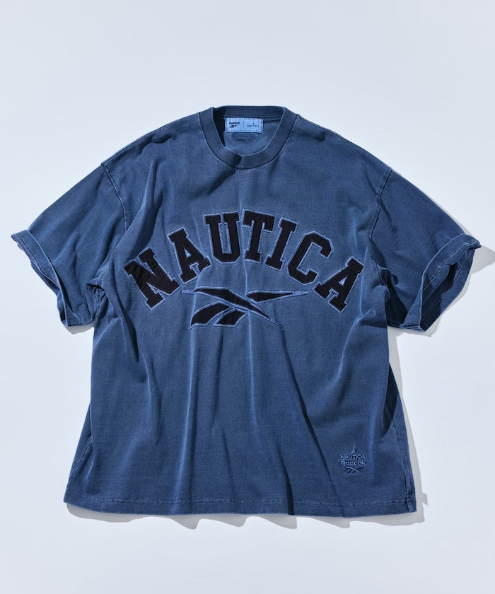 Reebok × NAUTICA 限定 復古水洗雙品牌標誌圓領短袖T恤