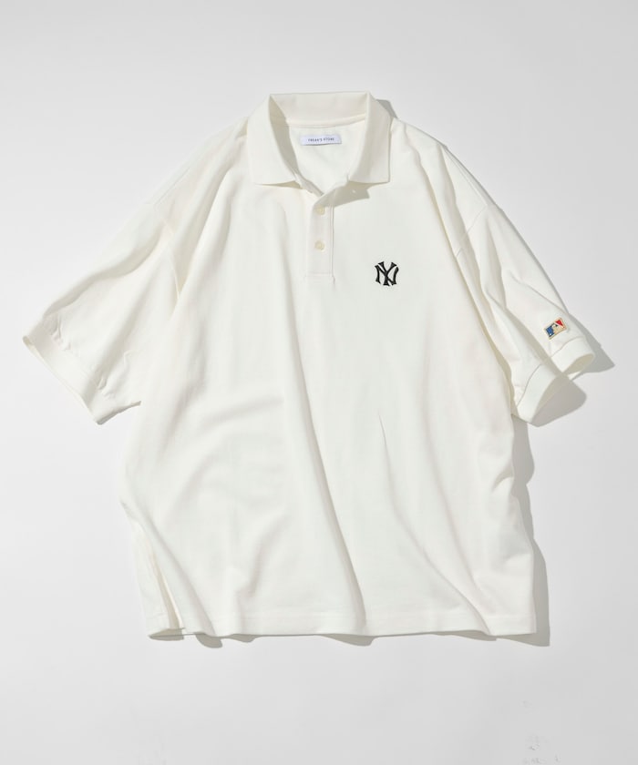 FREAK'S STORE MLB Major League Baseball One Point Logo Polo Shirt 刺繡短袖Polo衫