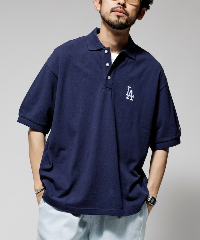 FREAK'S STORE MLB Major League Baseball One Point Logo Polo Shirt 刺繡短袖Polo衫