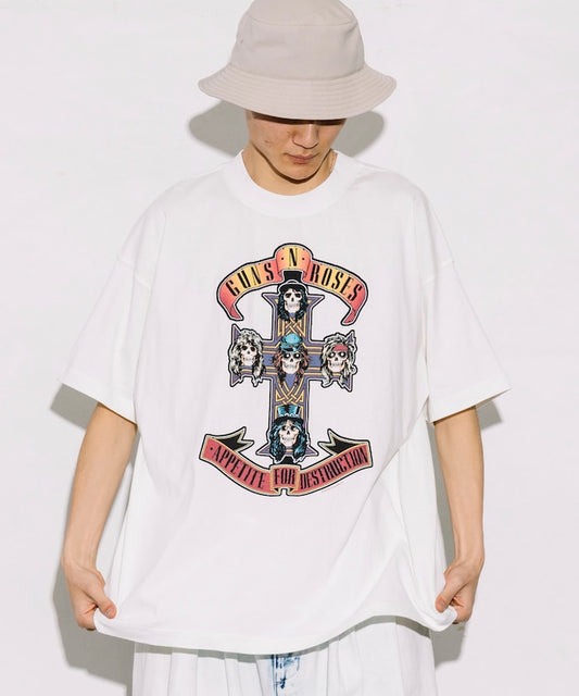 FREAK'S STORE GUNS N ROSES front print crew neck T-shirt 印花短袖T恤