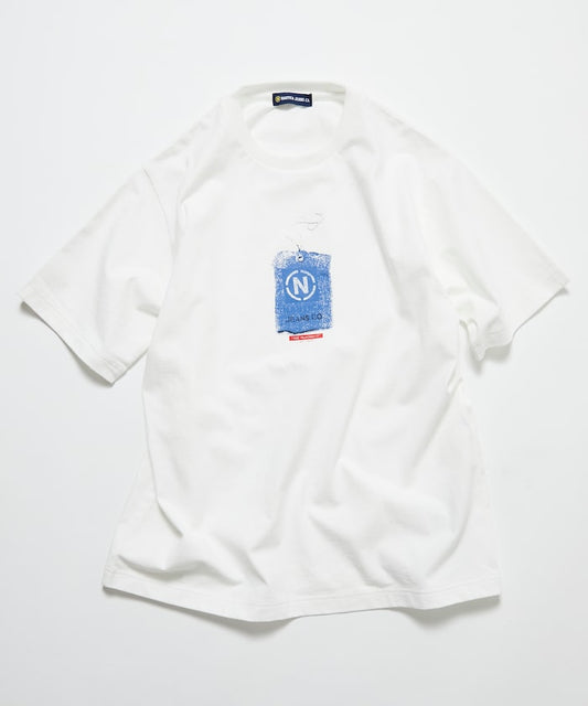 NAUTICA NJC tag print T-shirt 印花短袖T恤