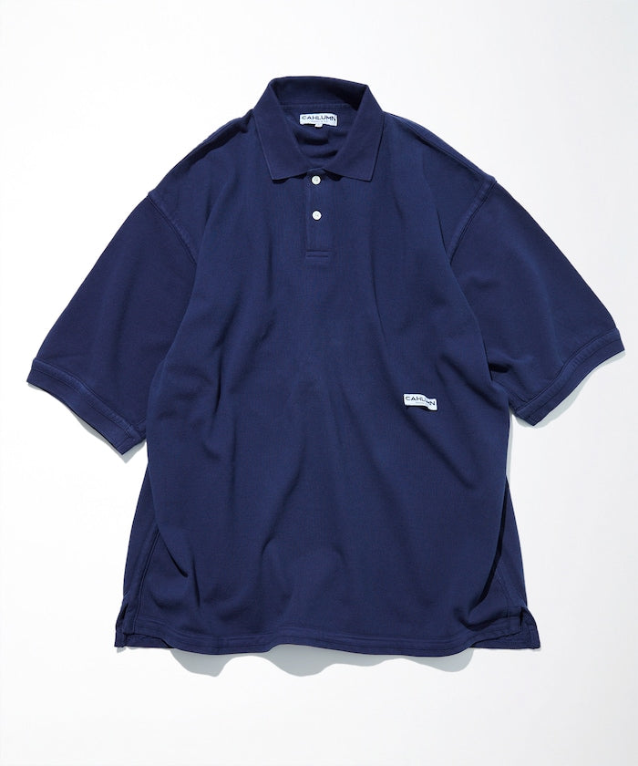 CAHLUMN Over dye Polo Shirt 品牌標誌POLO衫