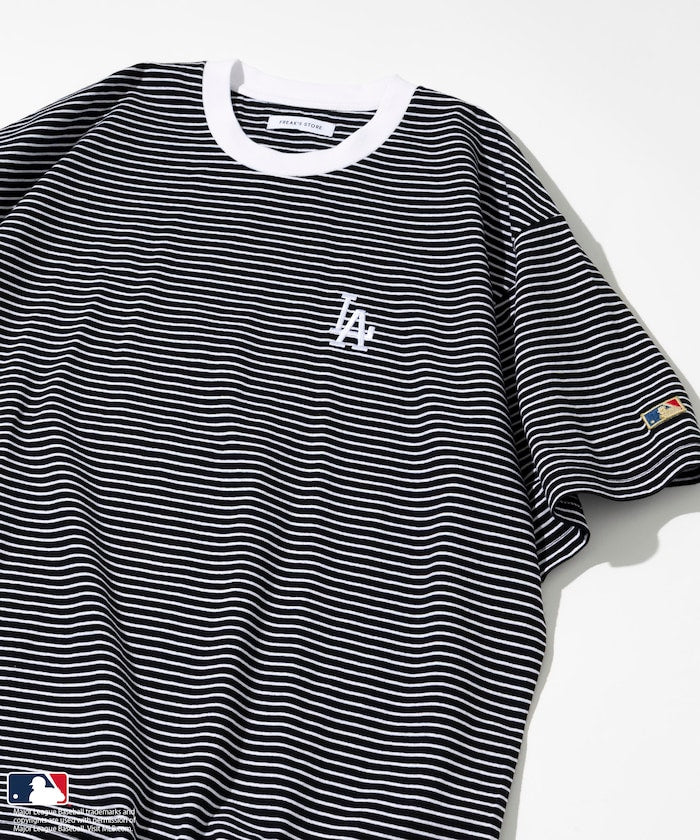 FREAK'S STORE MLB Major League Baseball Pin Border T-Shirt 短袖條紋T恤