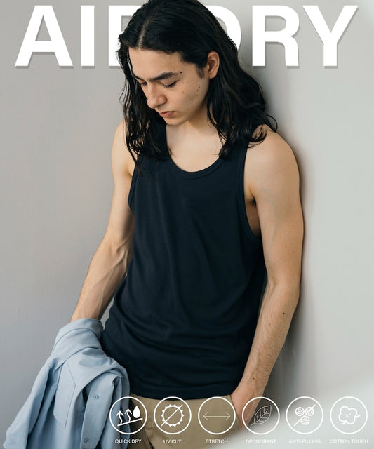 FREAK'S STORE AIRDRY high-performance material ribbed tank top 羅紋針織背心