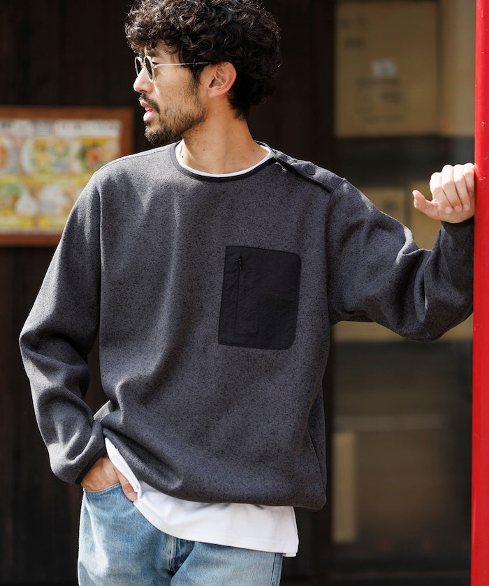 FREAK'S STORE Relaxed Fit Knit Fleece Spindle Pullover 寬鬆圓領羊毛針織衫