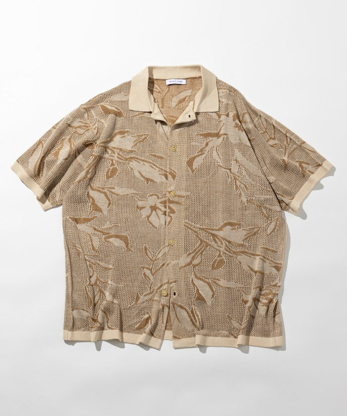 FREAK'S STORE All-over print Knit knit shirt 印花針織短袖襯衫