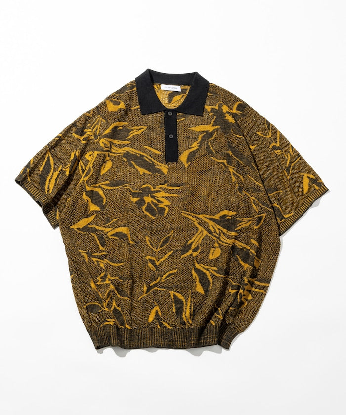 FREAK'S STORE All-over print mesh Knit polo shirt 印花針織短袖Polo衫