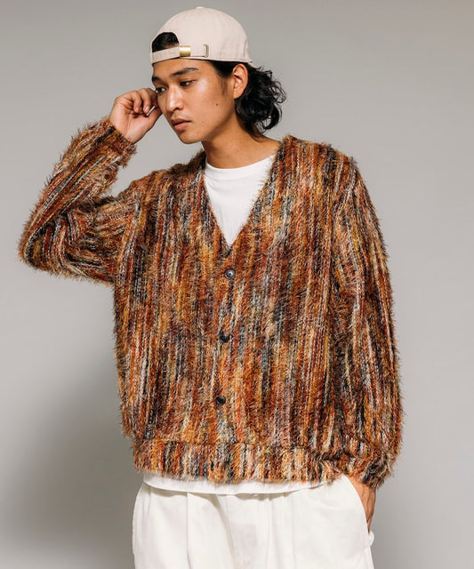 FREAK'S STORE Relaxed Fit Knit Multi-Striped Cardigan 寬鬆針織條紋開襟衫