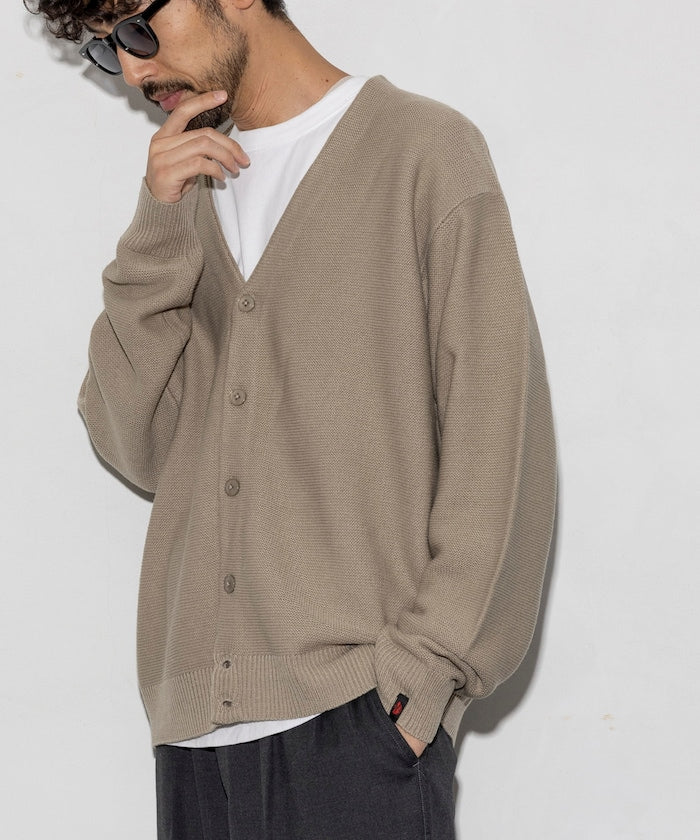 RED KAP Custom-made garter stitch solid Cardigan 針織開襟衫