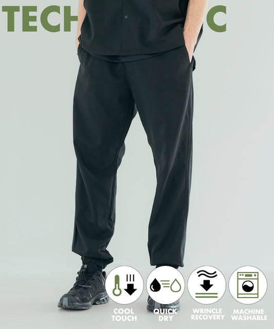 FREAK'S STORE Quick-drying material relaxed fit jogger Pants  寬版亞麻慢跑休閒褲