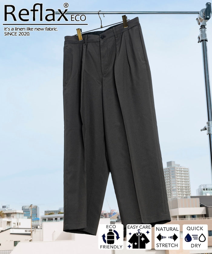 FREAK'S STORE Reflax Functional Material Wide Silhouette Easy Slacks Pants 寬版休閒西裝褲