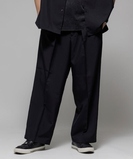 FREAK'S STORE Reflax Functional Material Wide Silhouette Easy Slacks Pants 寬版休閒西裝褲