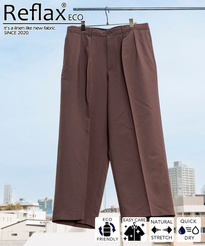 FREAK'S STORE Reflax Functional Material Wide Silhouette Easy Slacks Pants 寬版休閒西裝褲