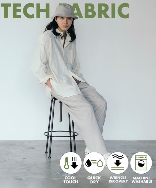 FREAK'S STORE Quick-drying material Relaxed fit Easy Pants 寬版亞麻休閒褲