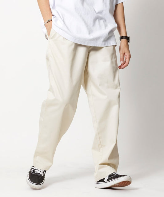 FREAK'S STORE Relaxed fit twill easy Pants 寬版簡約休閒長褲