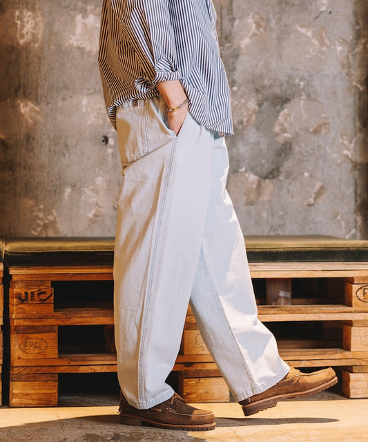 RED KAP SMU WIDE DENIM CHEF PANTS 寬版打褶牛仔長褲