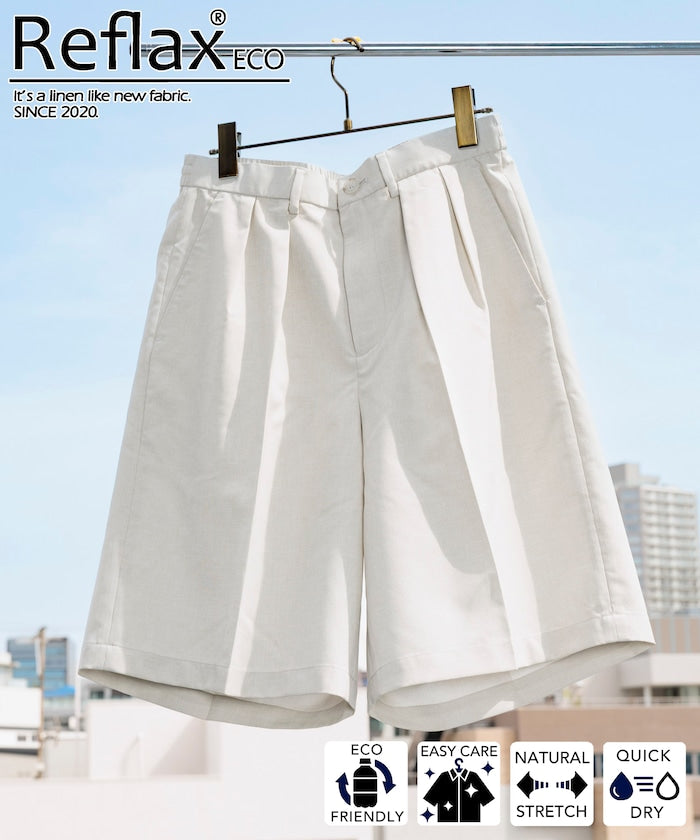 FREAK'S STORE Reflax functional material wide silhouette easy Pants 彈性寬版休閑短褲