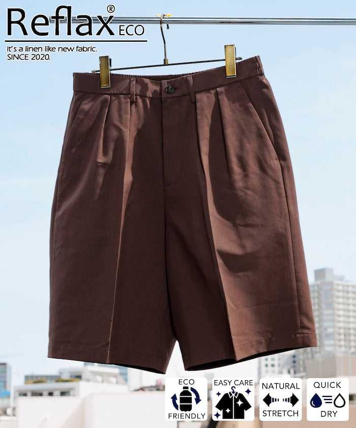FREAK'S STORE Reflax functional material wide silhouette easy Pants 彈性寬版休閑短褲
