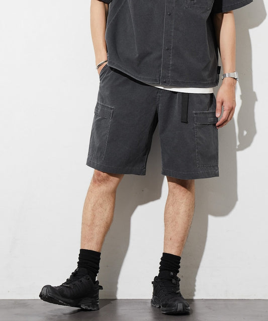 FREAK'S STORE AIR TECH BREATH Processing Webbing Belt Cargo Shorts 夏季工裝短褲