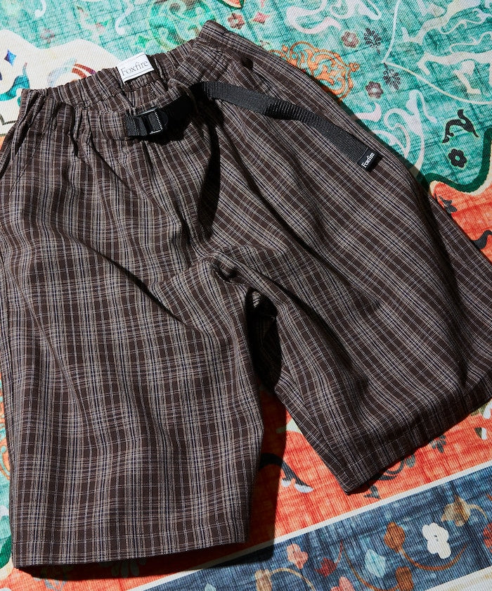 FREAK'S STORE x Foxfire Fishing Satellite Pants 寬版格紋短褲