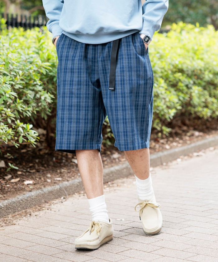 FREAK'S STORE x Foxfire Fishing Satellite Pants 寬版格紋短褲