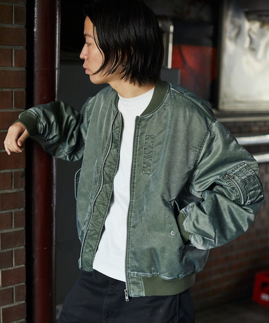 特價 FREAK'S STORE 復古水洗短版中綿夾克外套 MA-1 飛行夾克