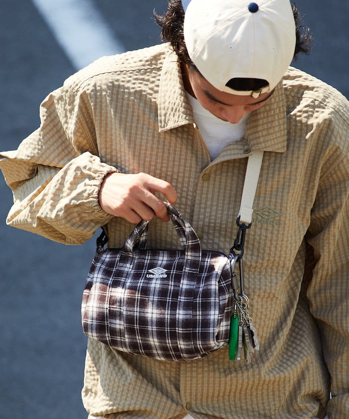 FREAK'S STORE x UMBRO flannel Mini Boston Bag 格紋迷你波士頓包
