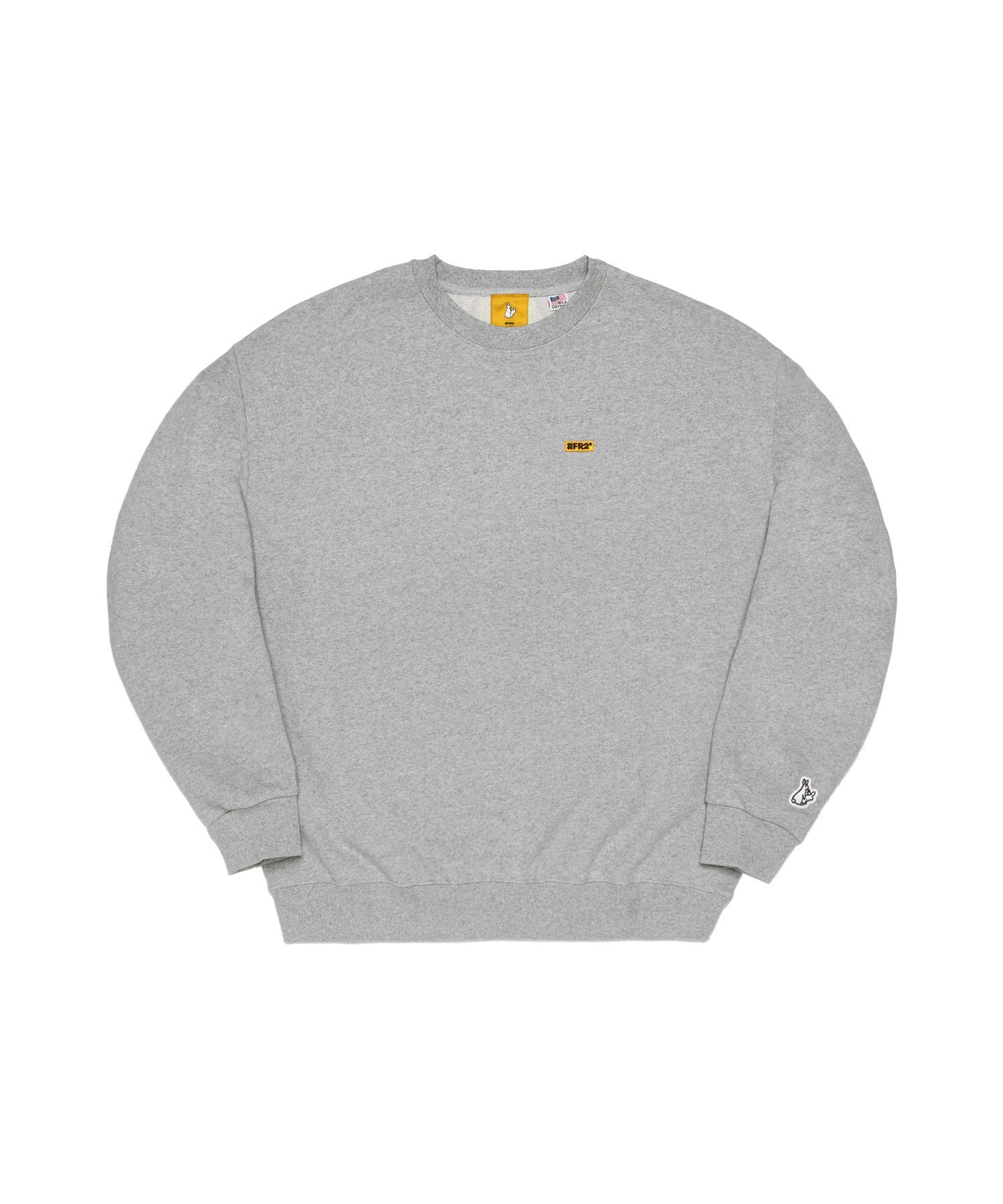 #FR2 美國棉小方框Logo刺繡大學T USA Cotton Small Box Logo Embroidery Sweatshirt