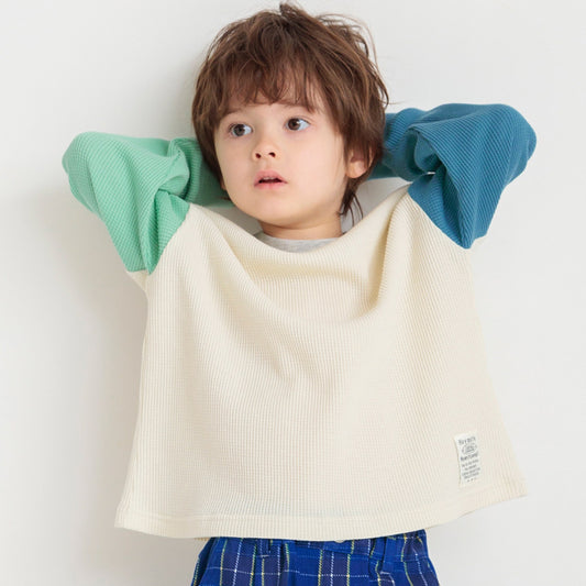 branshes mini 柔軟華夫格長袖 T 恤上衣