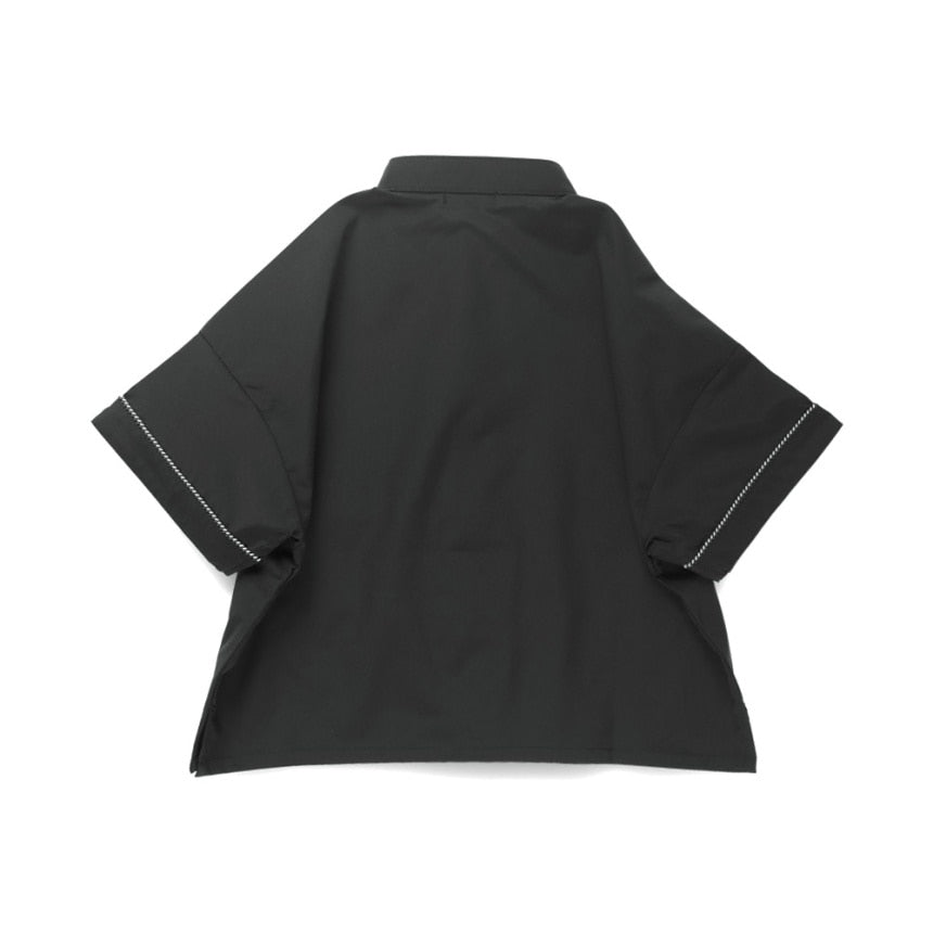 branshes Band collar short sleeve shirt 立領短袖襯衫