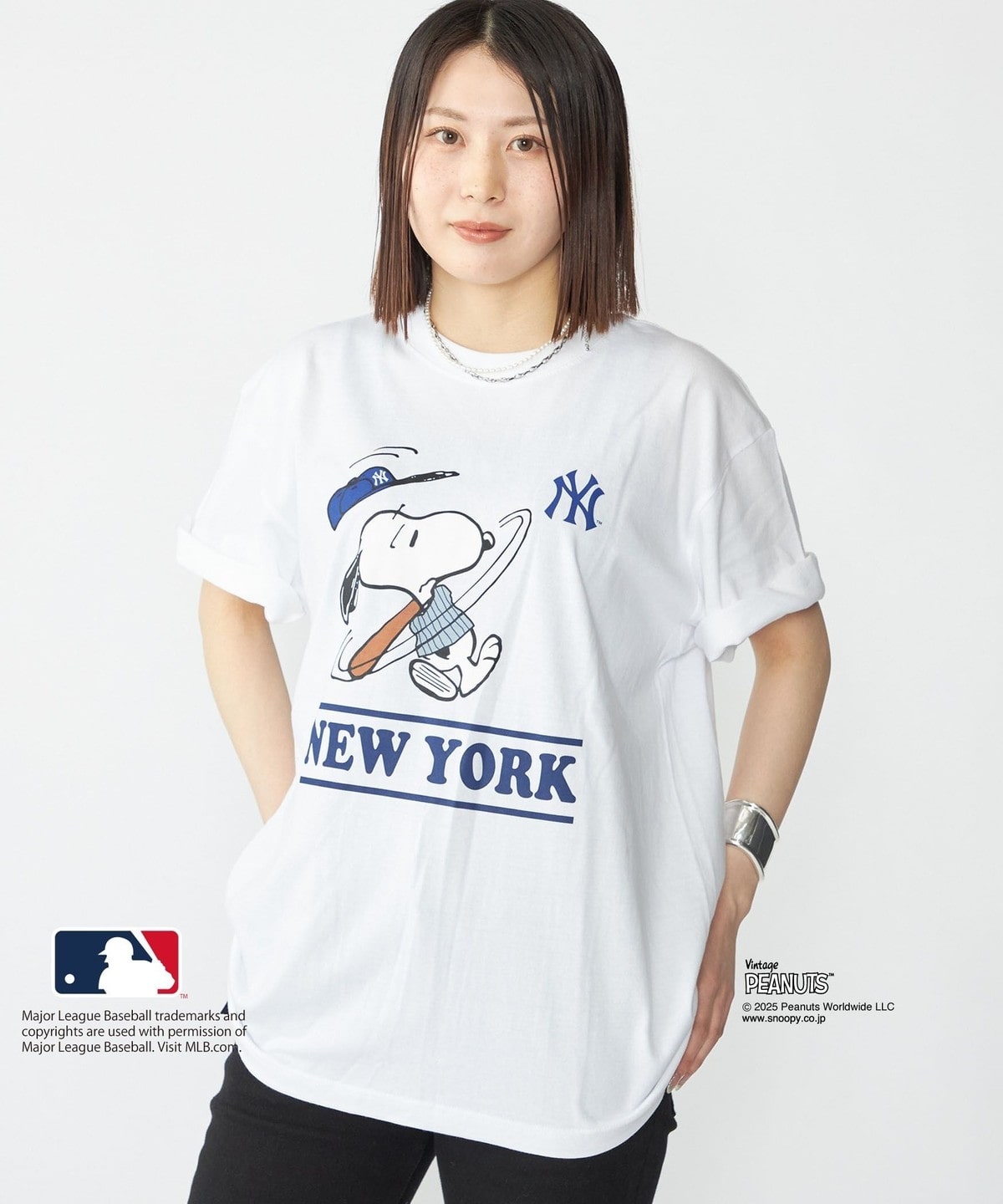 SHIPS PEANUTS × MLB 限定印花短袖T恤