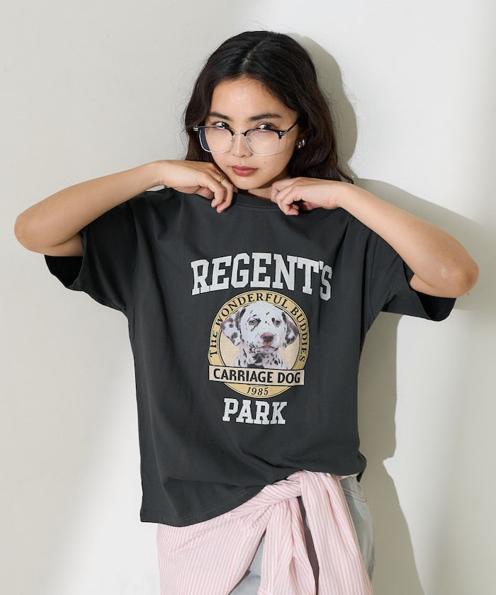 FREAK'S STORE Dog College T-shirt 復古狗夠圖案短袖T恤