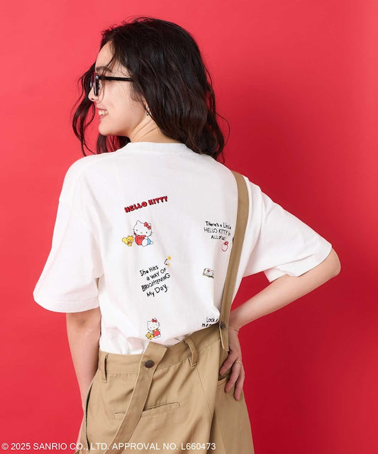 FREAK'S STORE X SANRIO HELLO KITTY 刺繡圖案短袖T恤
