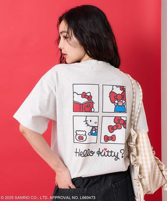 FREAK'S STORE X SANRIO HELLO KITTY 限定 背面四格印花短袖T恤