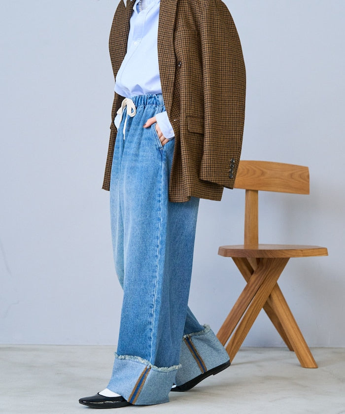 FREAK'S STORE 限定 水洗捲邊休閒牛仔褲