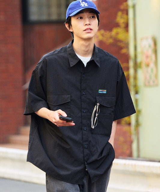 FREAK'S STORE Big silhouette multi-pocket design S/S shirt 多口袋設計短袖襯衫