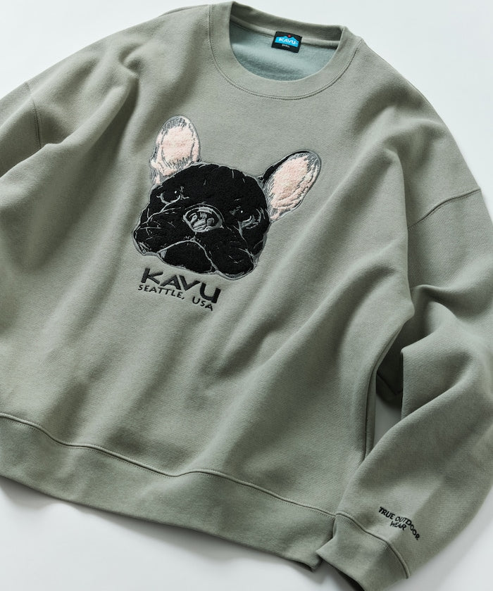 特價 KAVU×FREAK'S STORE 限量法鬥刺繡寬鬆版圓領大學T