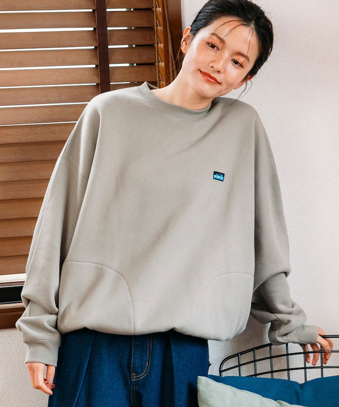 KAVU × FREAK'S STORE 聯名限定款 寬版抽繩圓領大學T