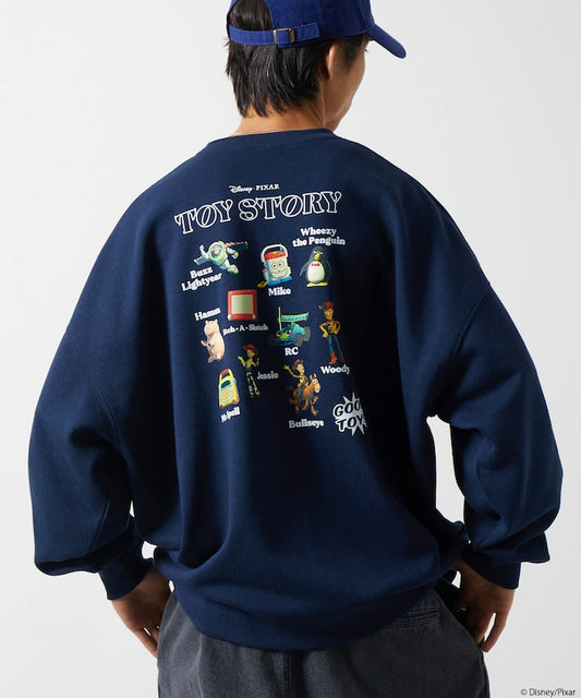 特價 TOY STORY玩具總動員 × FREAK'S STORE 寬版絨毛內襯圓領大學T上衣