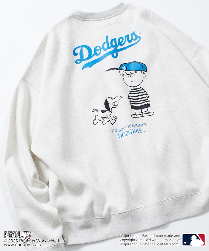 FREAK'S STORE X MLB x PEANUTS Oversized Sweatshirt with Back Print / Dodgers 限定聯名寬版大學T