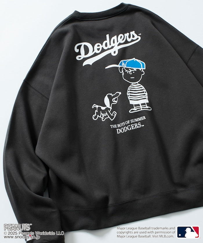 FREAK'S STORE X MLB x PEANUTS Oversized Sweatshirt with Back Print / Dodgers 限定聯名寬版大學T