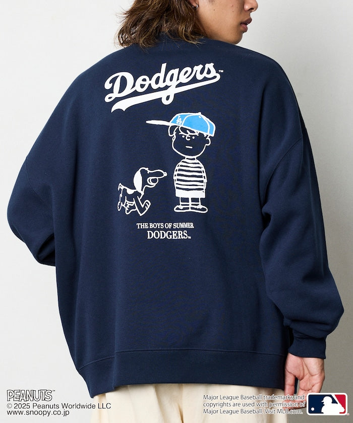 FREAK'S STORE X MLB x PEANUTS Oversized Sweatshirt with Back Print / Dodgers 限定聯名寬版大學T