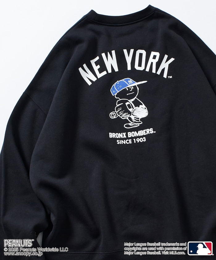 FREAK'S STORE X MLB x PEANUTS Oversized Sweatshirt with Back Print / YANKEES 限定聯名寬版大學T