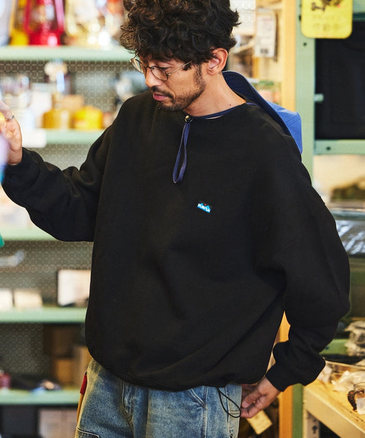 特價 KAVU×FREAK'S STORE 限量寬版圓領抽繩大學T