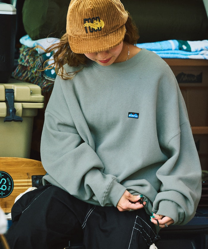 特價 KAVU×FREAK'S STORE 限量寬版圓領抽繩大學T